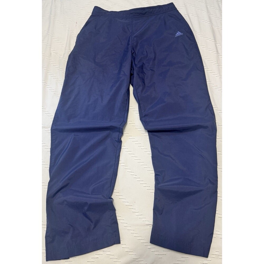 Y2K Adidas Track Pants Men's L Purple Blue Baggy Sweatpants 2001 Vintage